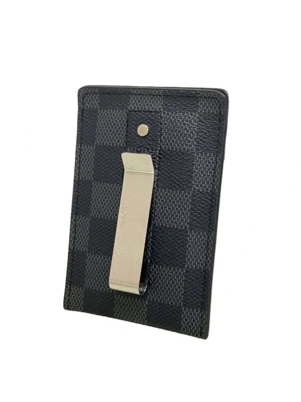 Louis Vuitton Card Case Damier Graphite Holder Pants Black Gray